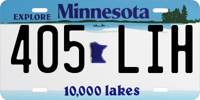 MN license plate 405LIH