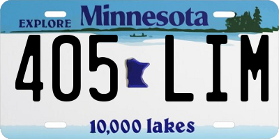 MN license plate 405LIM