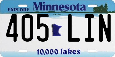 MN license plate 405LIN