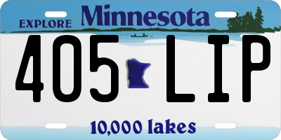 MN license plate 405LIP