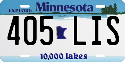 MN license plate 405LIS
