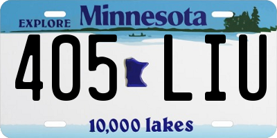 MN license plate 405LIU