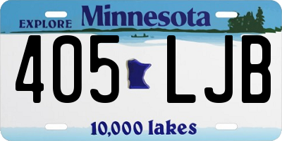 MN license plate 405LJB
