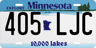 MN license plate 405LJC