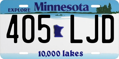 MN license plate 405LJD