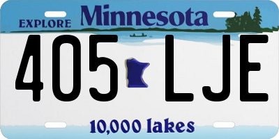 MN license plate 405LJE