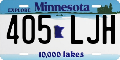 MN license plate 405LJH