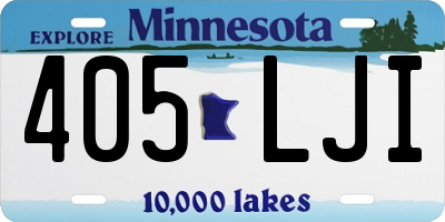 MN license plate 405LJI