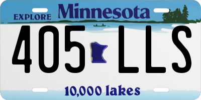 MN license plate 405LLS