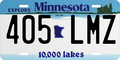 MN license plate 405LMZ