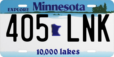 MN license plate 405LNK