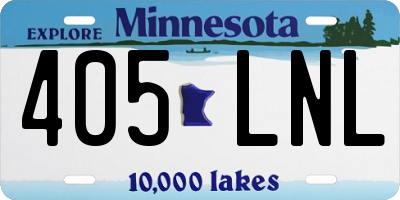 MN license plate 405LNL