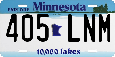 MN license plate 405LNM