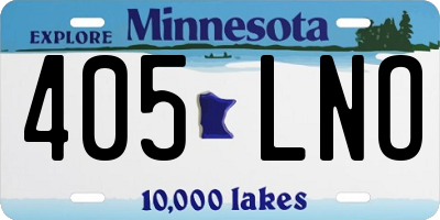 MN license plate 405LNO