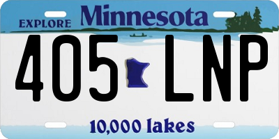 MN license plate 405LNP