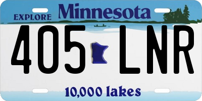 MN license plate 405LNR