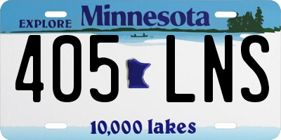 MN license plate 405LNS