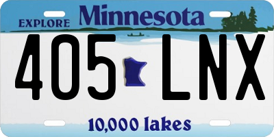 MN license plate 405LNX
