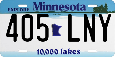 MN license plate 405LNY