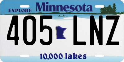 MN license plate 405LNZ