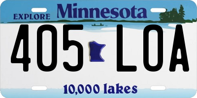 MN license plate 405LOA