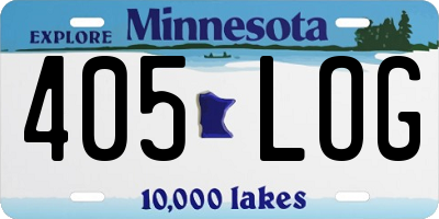 MN license plate 405LOG
