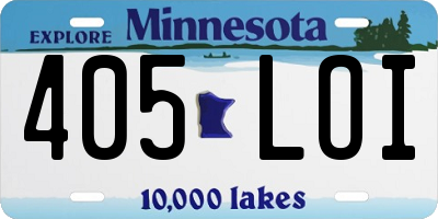 MN license plate 405LOI