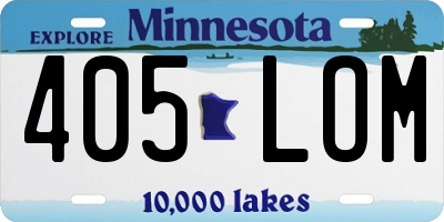 MN license plate 405LOM