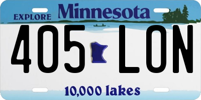 MN license plate 405LON