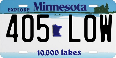 MN license plate 405LOW