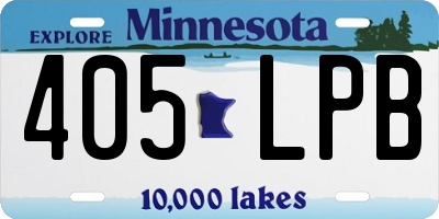 MN license plate 405LPB