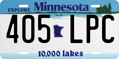 MN license plate 405LPC