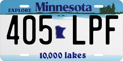 MN license plate 405LPF