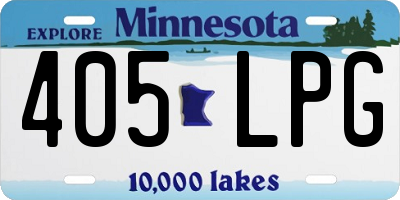 MN license plate 405LPG