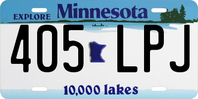 MN license plate 405LPJ
