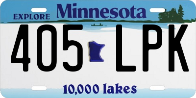 MN license plate 405LPK