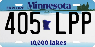 MN license plate 405LPP