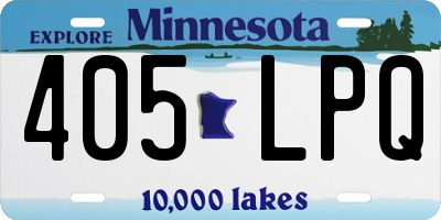 MN license plate 405LPQ