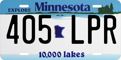 MN license plate 405LPR