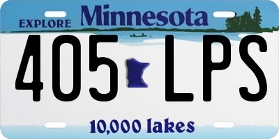 MN license plate 405LPS
