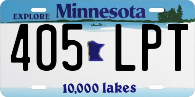 MN license plate 405LPT