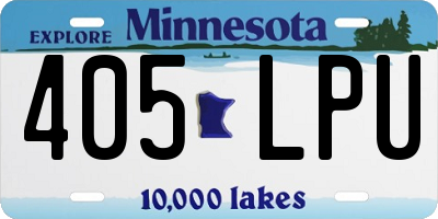 MN license plate 405LPU