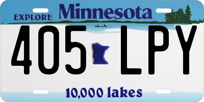 MN license plate 405LPY