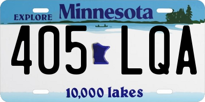 MN license plate 405LQA