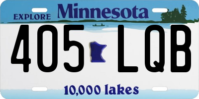 MN license plate 405LQB