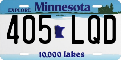 MN license plate 405LQD