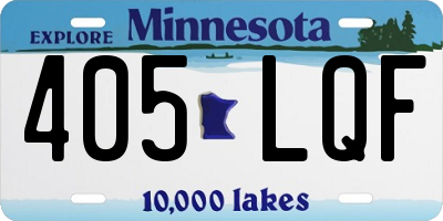 MN license plate 405LQF