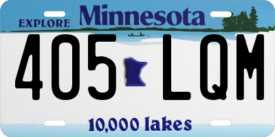 MN license plate 405LQM