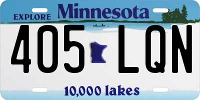 MN license plate 405LQN