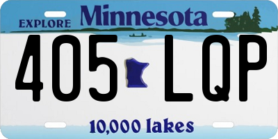 MN license plate 405LQP